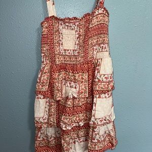 Women's American Eagle Pink Patched Floral Print Summer Dress